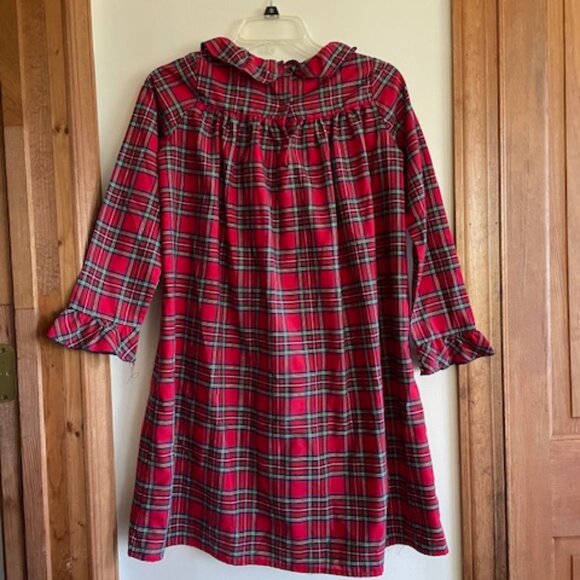 JANIE & JACK Bradbury Red Tartan Good Night Holiday Tartan Nightgown 12 - Picture 3 of 14